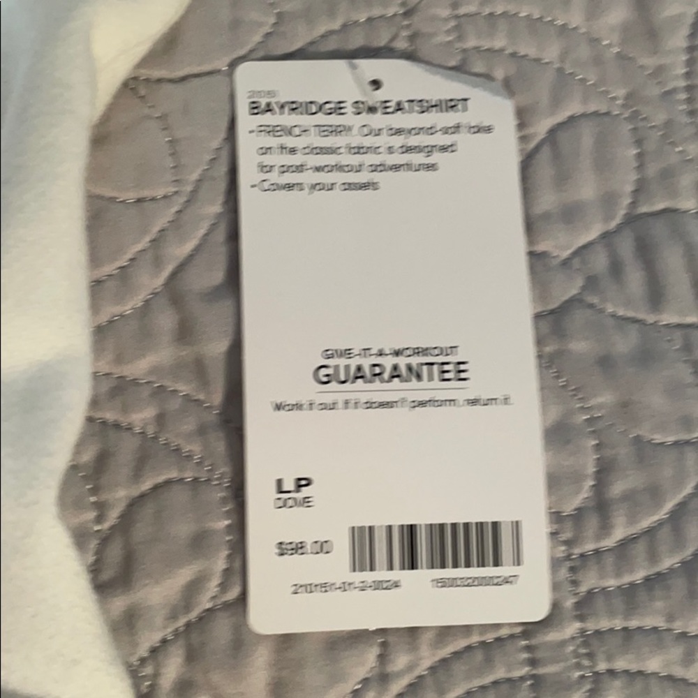 Athleta Bayridge sweatshirt - dove